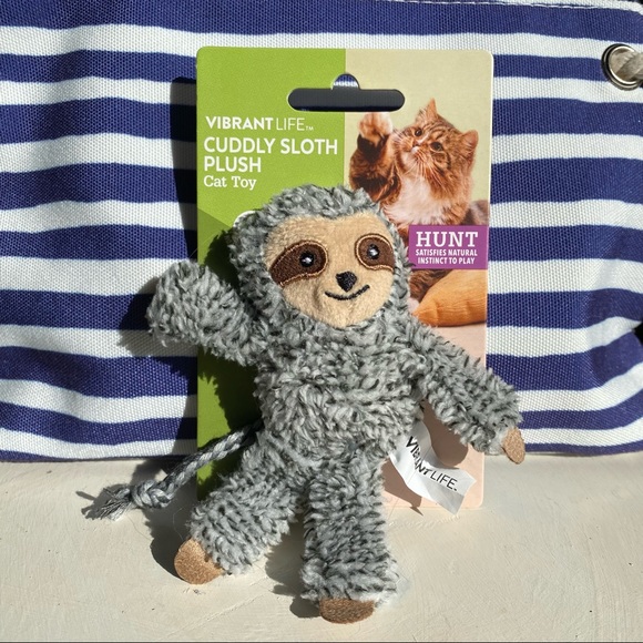 🔥5/$25🔥Vibrant Life Cuddly Sloth Cat Toy - Picture 1 of 2